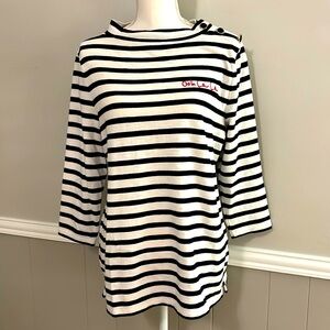 Talbots striped ooh LaLa tee. Size M. NWT